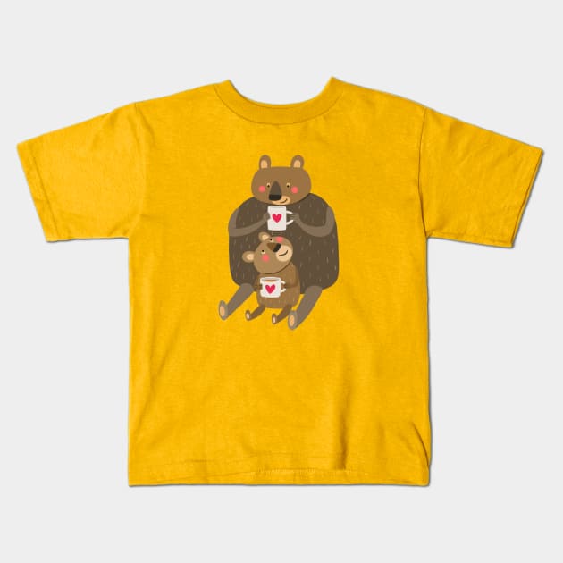 mama bear Kids T-Shirt by Sunshine Corner